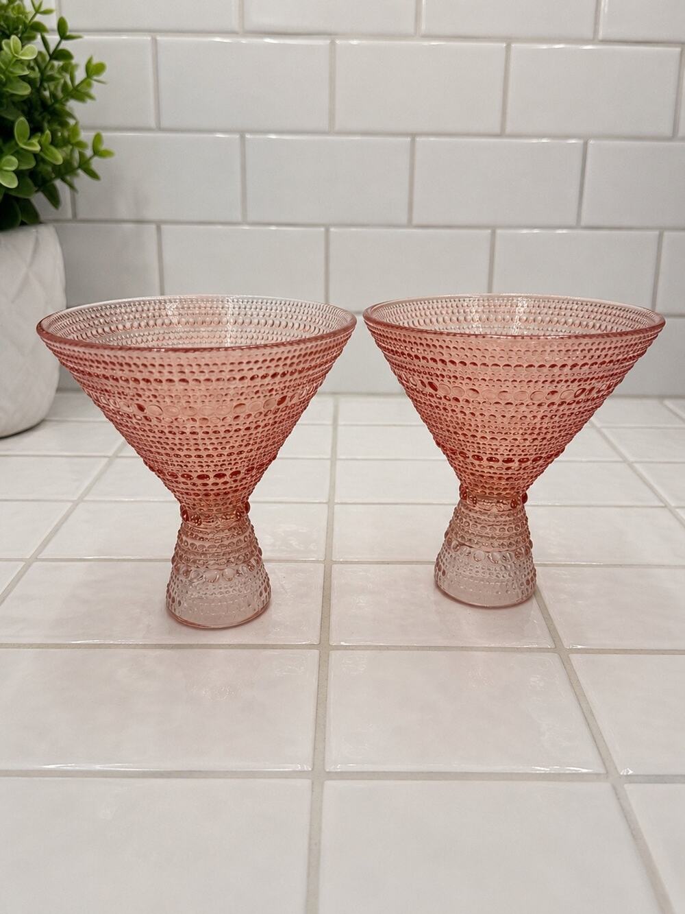 Fortessa Jupiter Hobnail Glasses PAIR